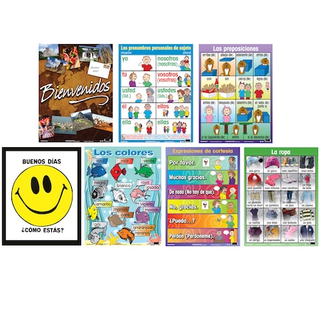 Poster Pals Spanish Essential Classroom Posters Set II PS38